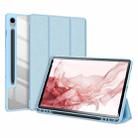 For Samsung Galaxy Tab S9 DUX DUCIS TOBY Series Antiskid Leather Tablet Case with Sleep / Wake-up Function(Blue) - 1