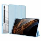 For Samsung Galaxy Tab S9 Ultra DUX DUCIS TOBY Series Antiskid Leather Tablet Case with Sleep / Wake-up Function(Blue) - 1