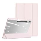 For Samsung Galaxy Tab S10 Ultra DUX DUCIS TOBY Series Antiskid Leather Tablet Case with Sleep / Wake-up Function(Pink) - 2