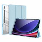 For Samsung Galaxy Tab S10 Ultra DUX DUCIS TOBY Series Antiskid Leather Tablet Case with Sleep / Wake-up Function(Blue) - 1