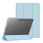 For Samsung Galaxy Tab S10 FE+ DUX DUCIS TOBY Series Antiskid Leather Tablet Case with Sleep / Wake-up Function(Blue) - 2