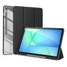 For Samsung Galaxy Tab S10 FE+ DUX DUCIS TOBY Series Antiskid Leather Tablet Case with Sleep / Wake-up Function(Black) - 1