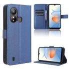 For ZTE Blade L220 Diamond Texture Leather Phone Case(Blue) - 1