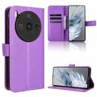 For ZTE nubia Z50S Pro Diamond Texture Leather Phone Case(Purple) - 1