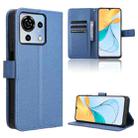 For ZTE Blade V50 Vita 4G Diamond Texture Leather Phone Case(Blue) - 1