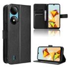 For ZTE Blade A33s Diamond Texture Leather Phone Case(Black) - 1