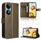 For ZTE Blade A33s Diamond Texture Leather Phone Case(Brown) - 1