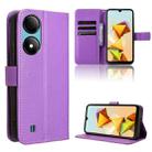 For ZTE Blade A33s Diamond Texture Leather Phone Case(Purple) - 1