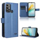 For ZTE Blade A53 Pro Diamond Texture Leather Phone Case(Blue) - 1