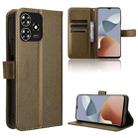 For ZTE Blade A73 4G Diamond Texture Leather Phone Case(Brown) - 1