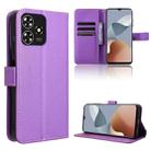 For ZTE Blade A73 4G Diamond Texture Leather Phone Case(Purple) - 1