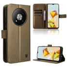 For ZTE Blade A73 5G Diamond Texture Leather Phone Case(Brown) - 1