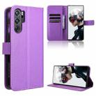 For ZTE nubia Red Magic 9 Pro Diamond Texture Leather Phone Case(Purple) - 1