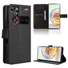 For ZTE nubia Z60 Ultra Diamond Texture Leather Phone Case(Black) - 1