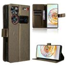 For ZTE nubia Z60 Ultra Diamond Texture Leather Phone Case(Brown) - 1