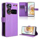 For ZTE nubia Z60 Ultra Diamond Texture Leather Phone Case(Purple) - 1