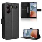 For ZTE Blade A54 Diamond Texture Leather Phone Case(Black) - 1