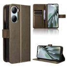 For ZTE Libero 5G IV Diamond Texture Leather Phone Case(Brown) - 1