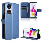 For ZTE Anshin Family Diamond Texture Leather Phone Case(Blue) - 1