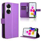 For ZTE Anshin Family Diamond Texture Leather Phone Case(Purple) - 1