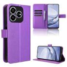 For ZTE Blade V60 / Axon 60 4G Diamond Texture Leather Phone Case(Purple) - 1