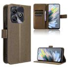 For ZTE Blade A75 4G Diamond Texture Leather Phone Case(Brown) - 1