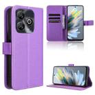 For ZTE Blade A75 4G Diamond Texture Leather Phone Case(Purple) - 1