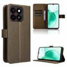 For ZTE Blade A35 Diamond Texture Leather Phone Case(Brown) - 1