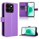 For ZTE Blade A35 Diamond Texture Leather Phone Case(Purple) - 1