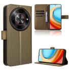 For ZTE Blade A75 5G Diamond Texture Leather Phone Case(Brown) - 1