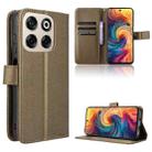 For ZTE Blade V70 4G Diamond Texture Leather Phone Case(Brown) - 1