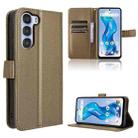 For ZTE nubia S 5G A403ZT Diamond Texture Leather Phone Case(Brown) - 1