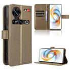 For ZTE nubia Z70 Ultra Diamond Texture Leather Phone Case(Brown) - 1