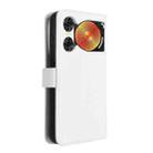 For ZTE nubia Music 2 Diamond Texture Leather Phone Case(White) - 3