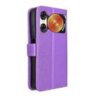 For ZTE nubia Music 2 Diamond Texture Leather Phone Case(Purple) - 3