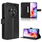 For ZTE Blade A76 5G Diamond Texture Leather Phone Case(Black) - 1