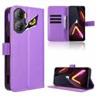 For ZTE nubia Neo 3 5G Diamond Texture Leather Phone Case(Purple) - 1