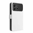 For ZTE Blade A36 4G Diamond Texture Leather Phone Case(White) - 3