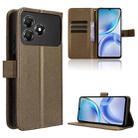 For ZTE Blade A36 4G Diamond Texture Leather Phone Case(Brown) - 1