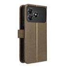 For ZTE Blade A36 4G Diamond Texture Leather Phone Case(Brown) - 3