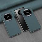 For Huawei Mate 40 Pro GKK Electroplating Leather Surface Phone Case(Cyan) - 1