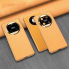 For Huawei Mate 40 Pro GKK Electroplating Leather Surface Phone Case(Yellow) - 1