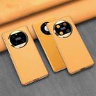 For Huawei Mate 40 GKK Electroplating Leather Surface Phone Case(Yellow) - 1