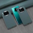 For Huawei Mate 30 5G GKK Electroplating Leather Surface Phone Case(Cyan) - 1