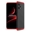 For Xiaomi Redmi Note 12 5G Global GKK Three Stage Splicing Full Coverage PC Phone Case(Black Red) - 1