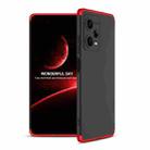 For Xiaomi Redmi Note 12 Pro 5G Global GKK Three Stage Splicing Full Coverage PC Phone Case(Black Red) - 1