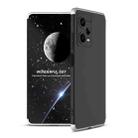 For Xiaomi Redmi Note 12 Pro 5G Global GKK Three Stage Splicing Full Coverage PC Phone Case(Black Silver) - 1