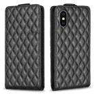 For iPhone X / XS Diamond Lattice Vertical Flip Leather Phone Case(Black) - 1