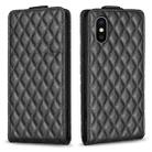 For iPhone XS Max Diamond Lattice Vertical Flip Leather Phone Case(Black) - 1