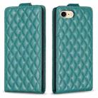 For iPhone SE 2022 / 2020 /7 / 8 Diamond Lattice Vertical Flip Leather Phone Case(Green) - 1